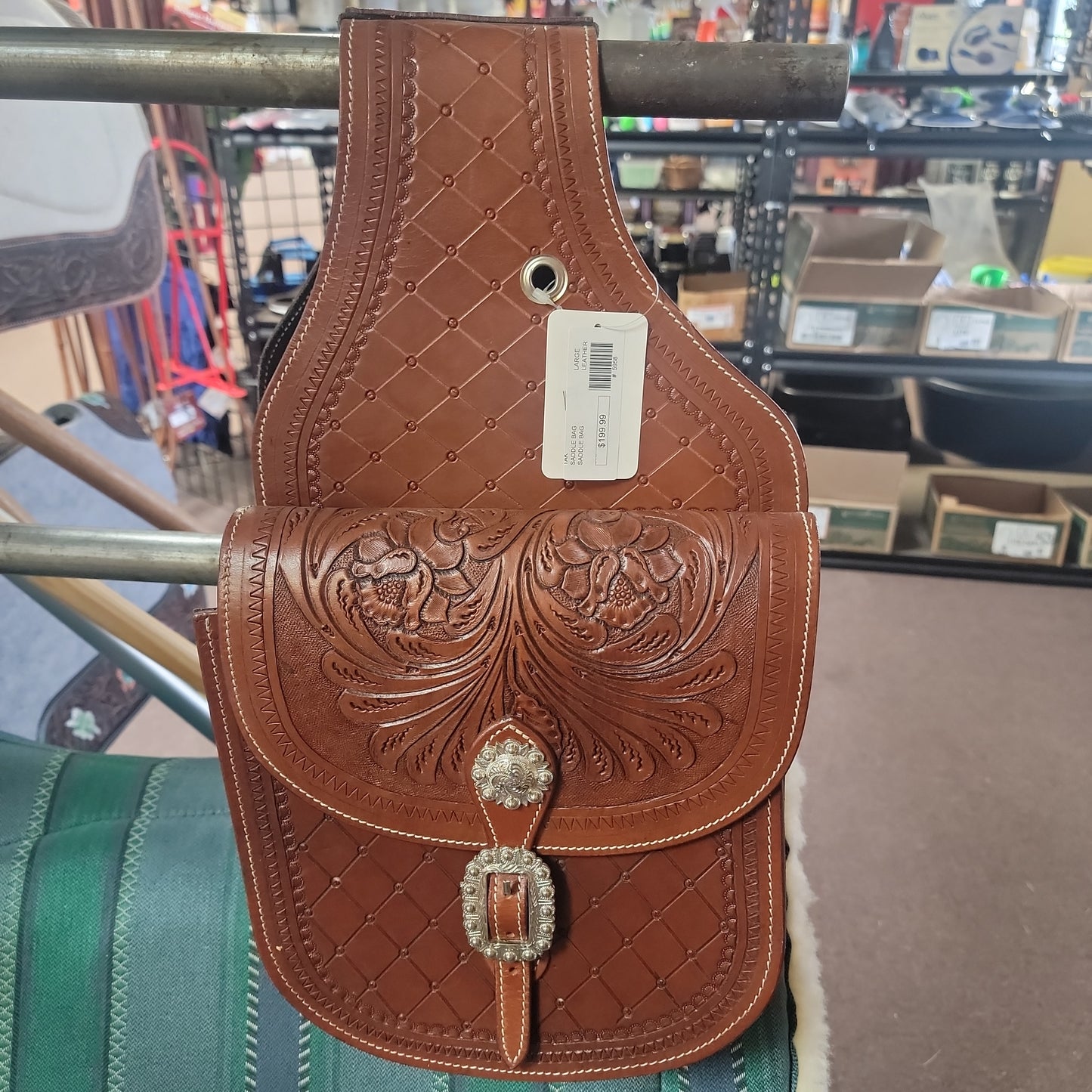 SADDLE BAG-LEATHER : LARGE
