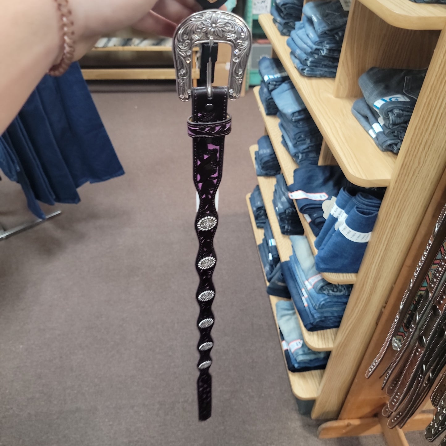 GIRLS ARIAT BELT-PURPLE : 28