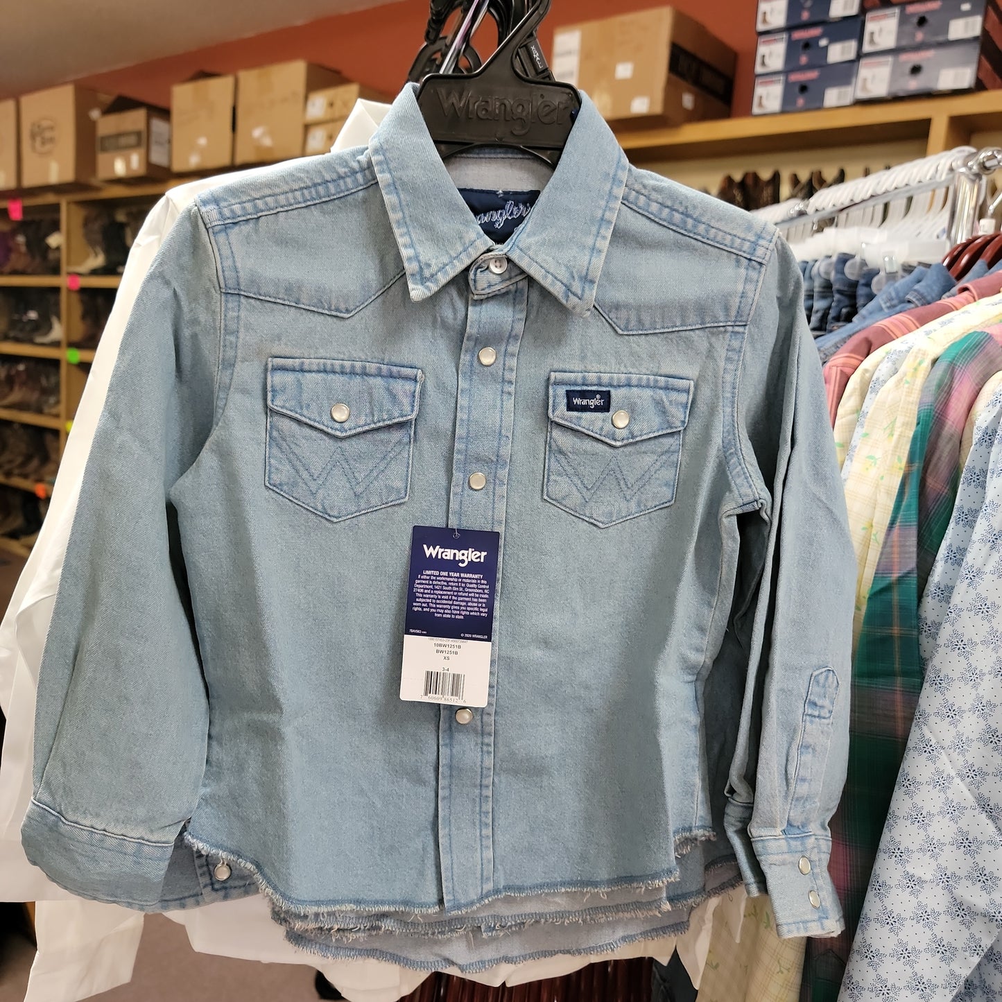 Wrangler western boys work shirt BW1251B