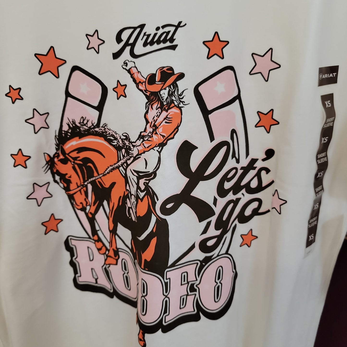 Ariat womens let's rodeo T shirt 10047924 off white