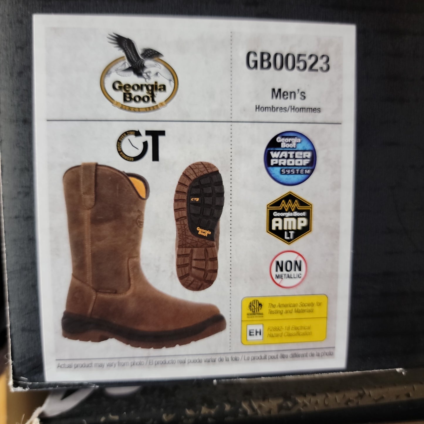 MEN 10" WORK BOOT-BROWN :GB00523