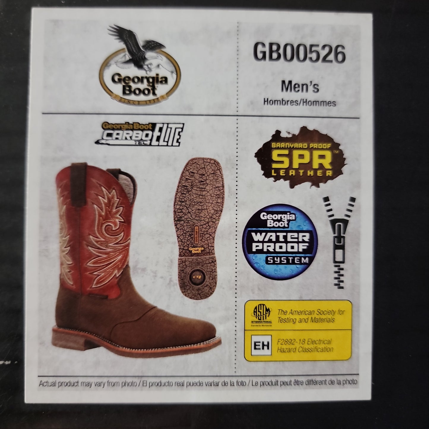 MEN 11" WORK BOOT-BROWN : GB00526
