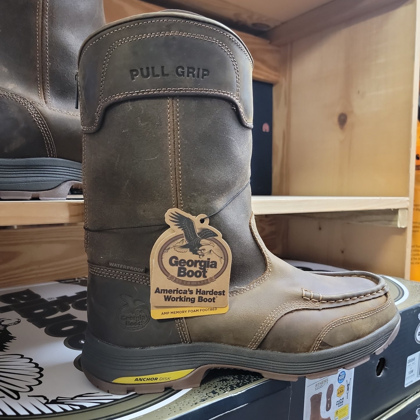 MENS BRN 11" WORK BOOT-BRN : GB00549