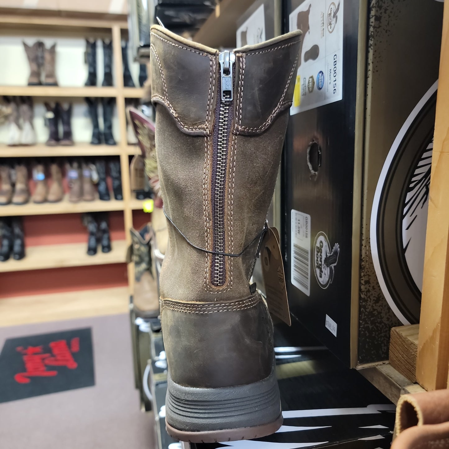 MENS BRN 11" WORK BOOT-BRN : GB00549