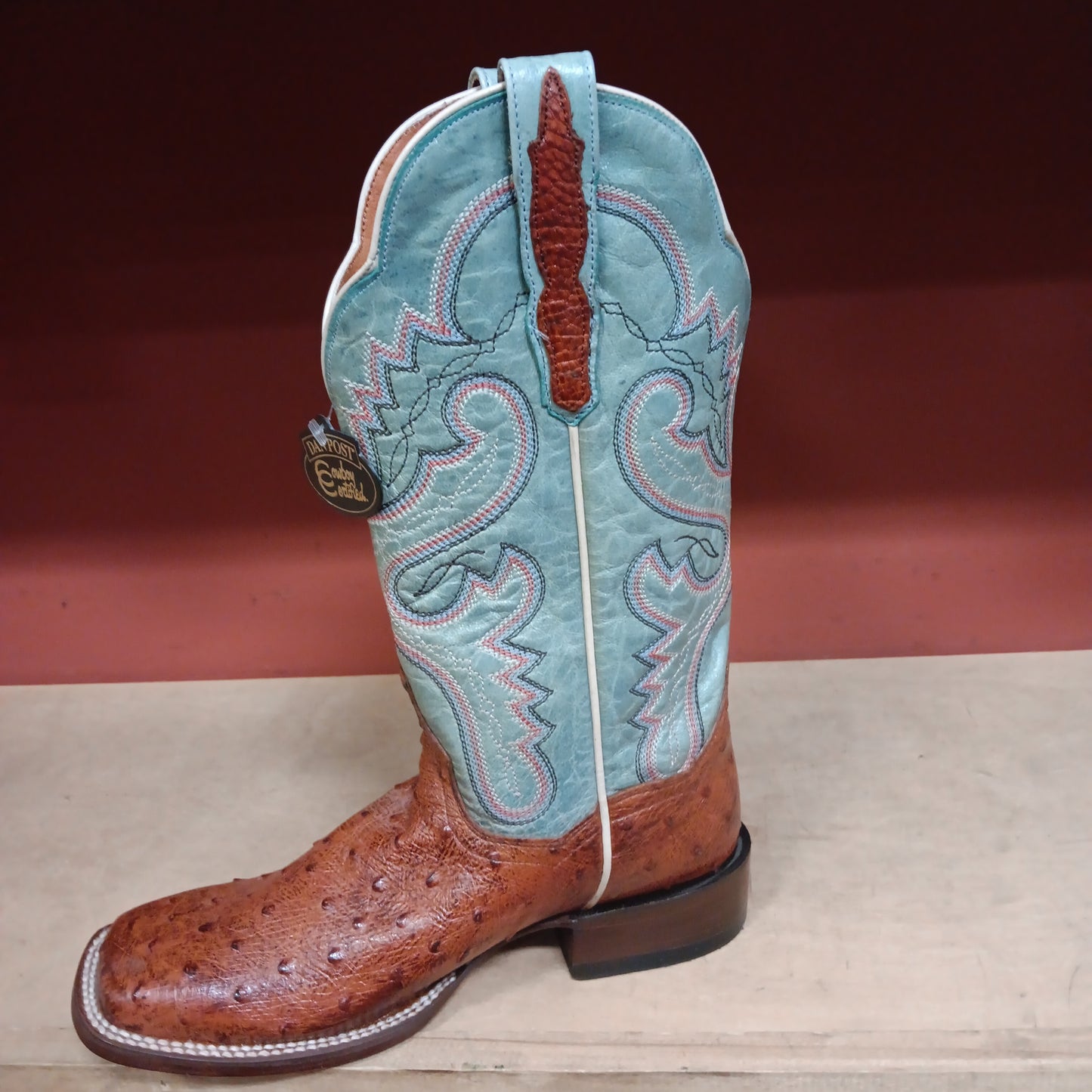 Boots - Ladies DanPost Ostrich-Teal :
