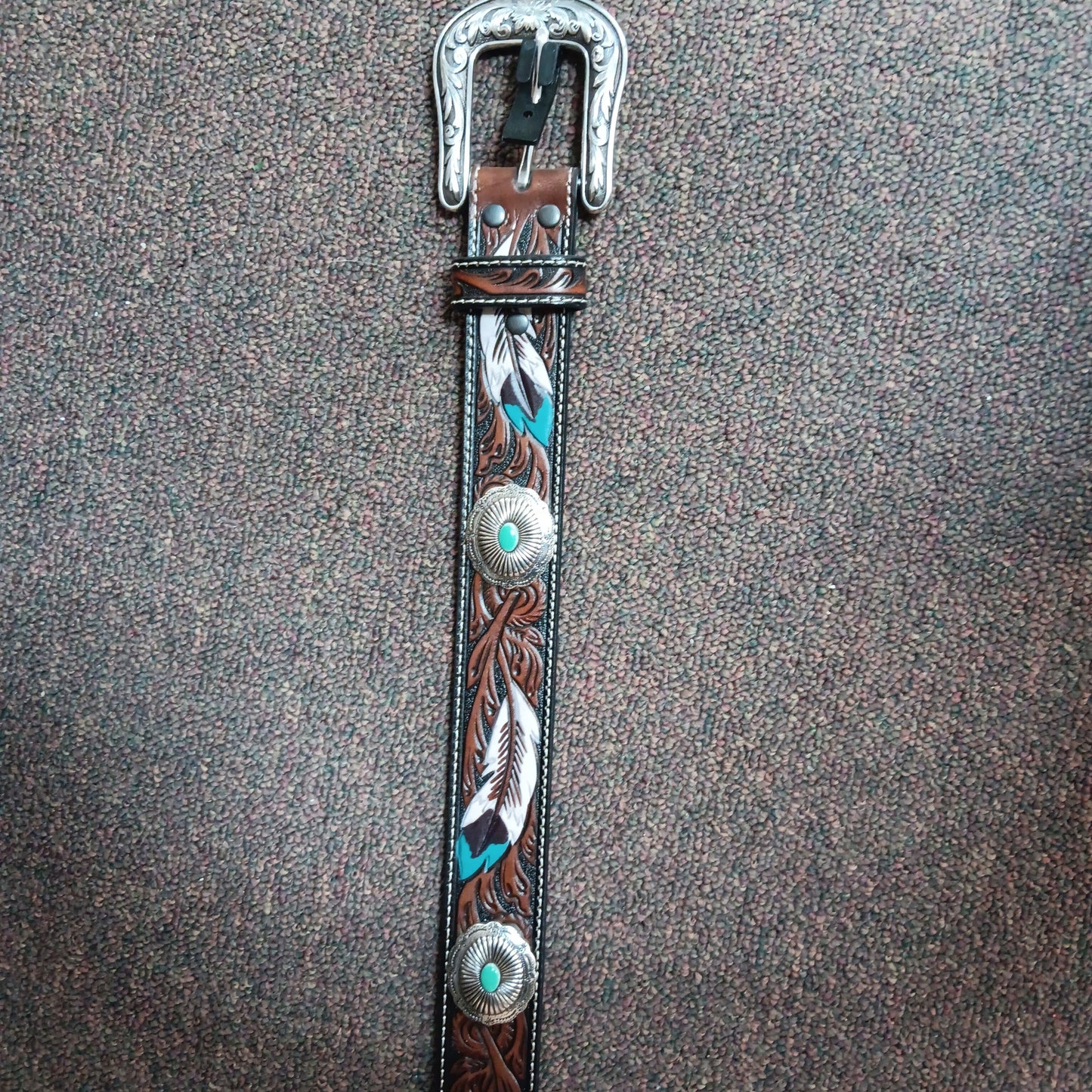 ARIAT WOMENS BELT-BROWN