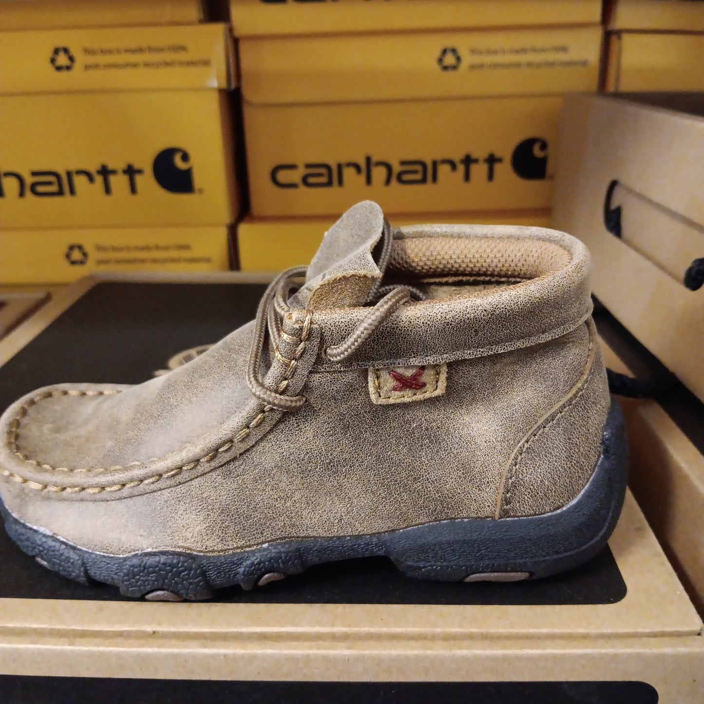 KIDS Twisted X Moc-LEATHER CDM0001