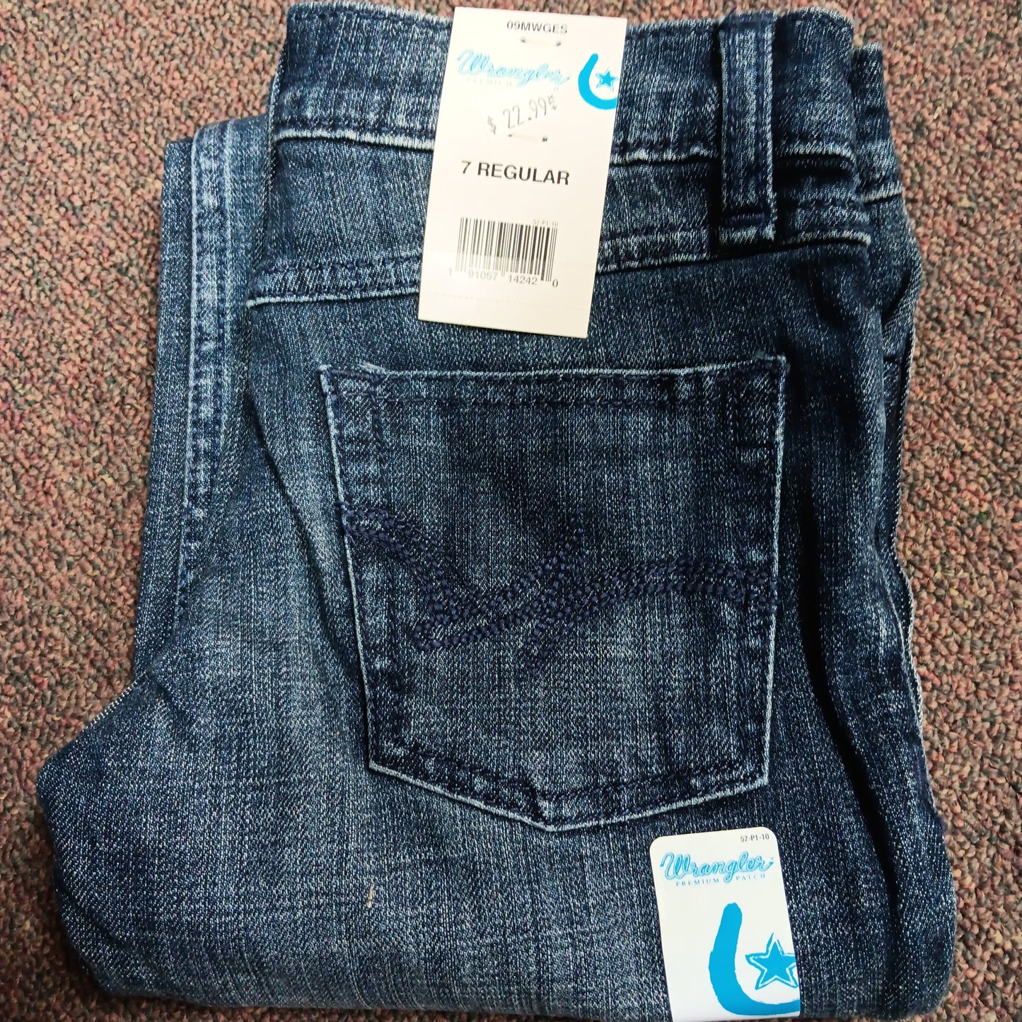 GIRLS WRANGLER JEANS-WGER-BLUE :09MWGES