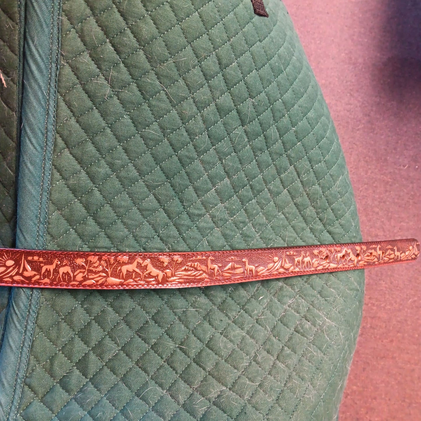KIDS BRN HORSES BELT-BRN :