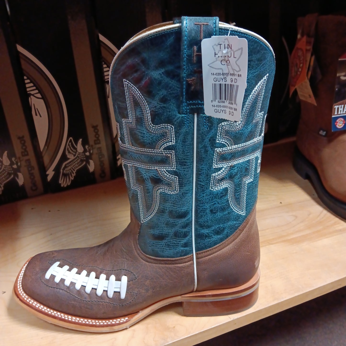 Boots - Mens Tin Haul Football-Blue 65722