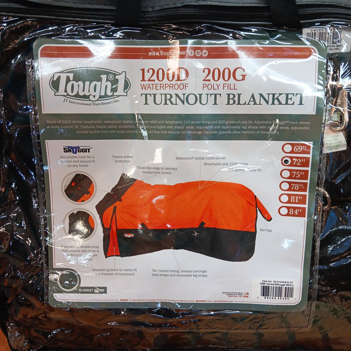Tough 1 1200D Turnout Blanket 72inch
