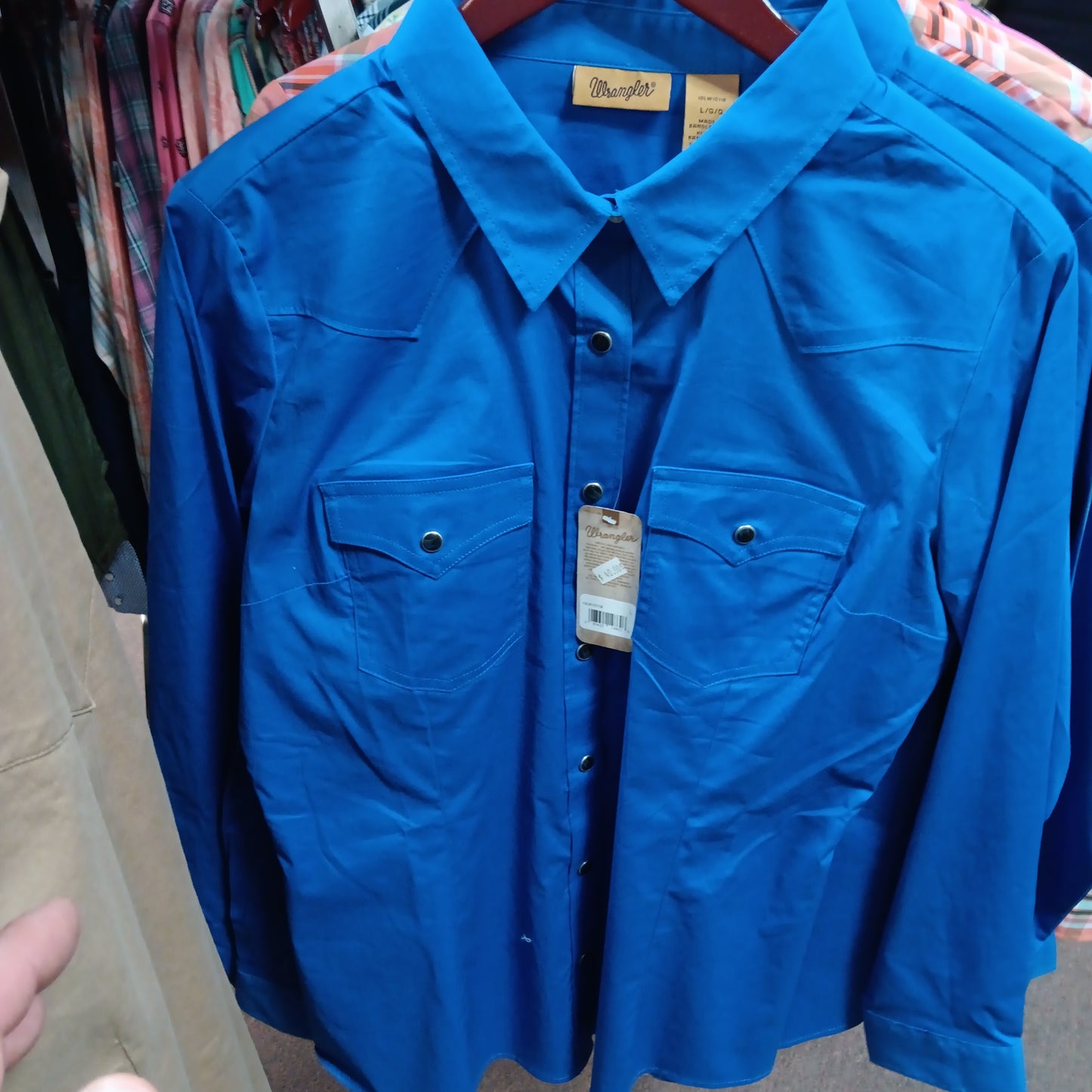 WOMEN Western Shirt-Blue 10LW1011B