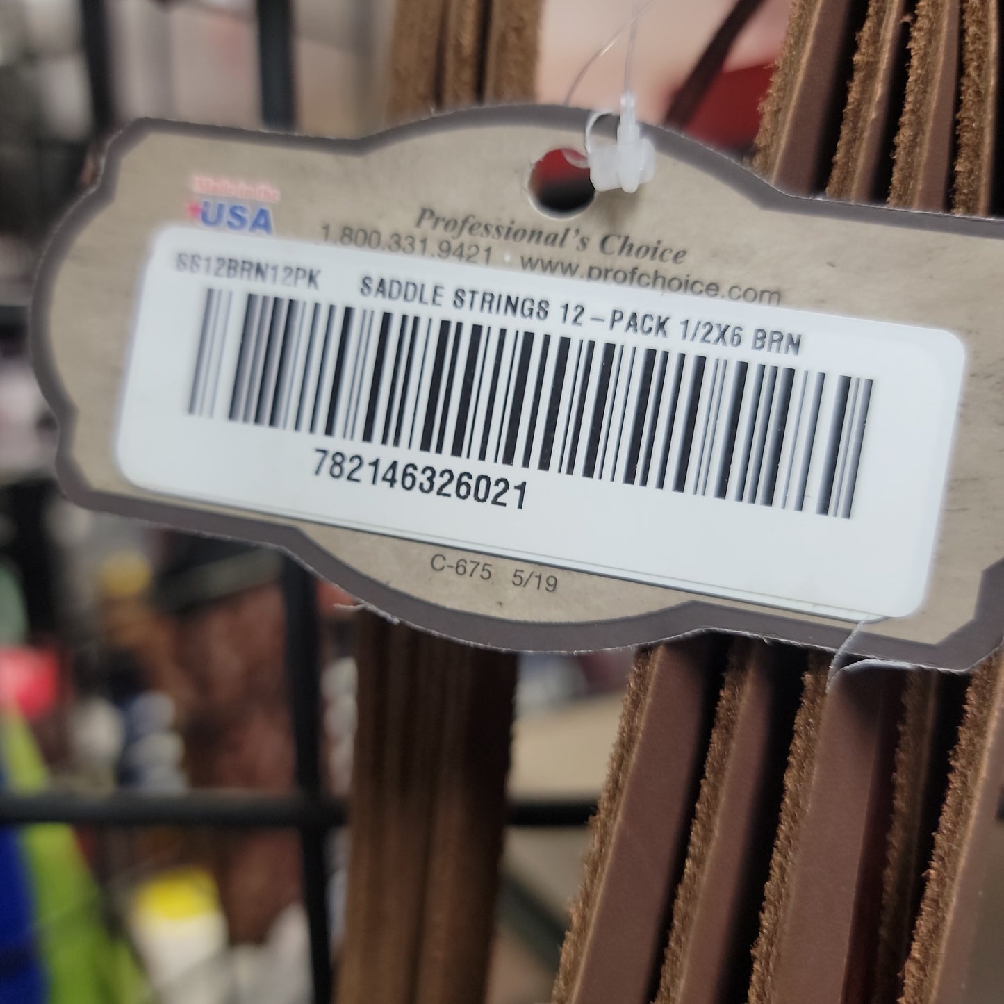 Prof Choice saddle strings-leather : 1/2