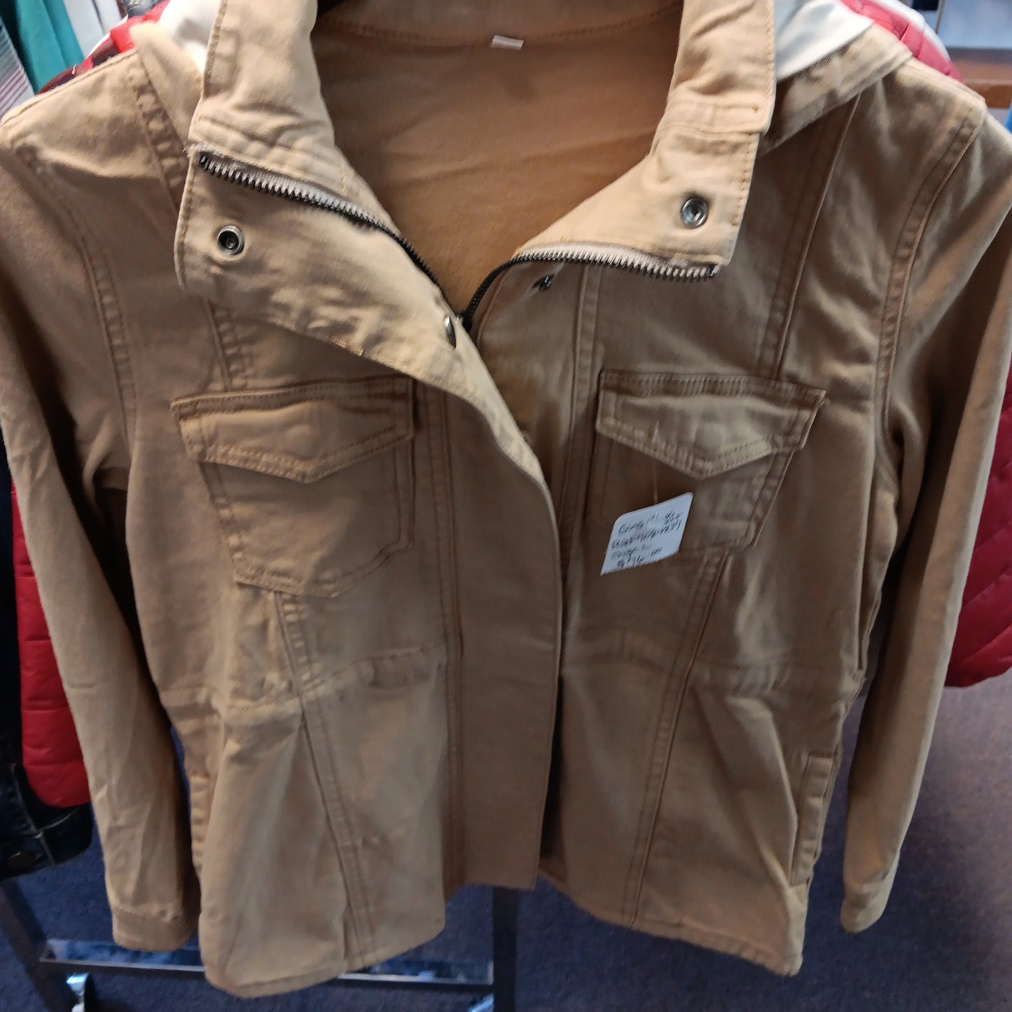 GIRLS KHAKI JACKET-KHA : L
