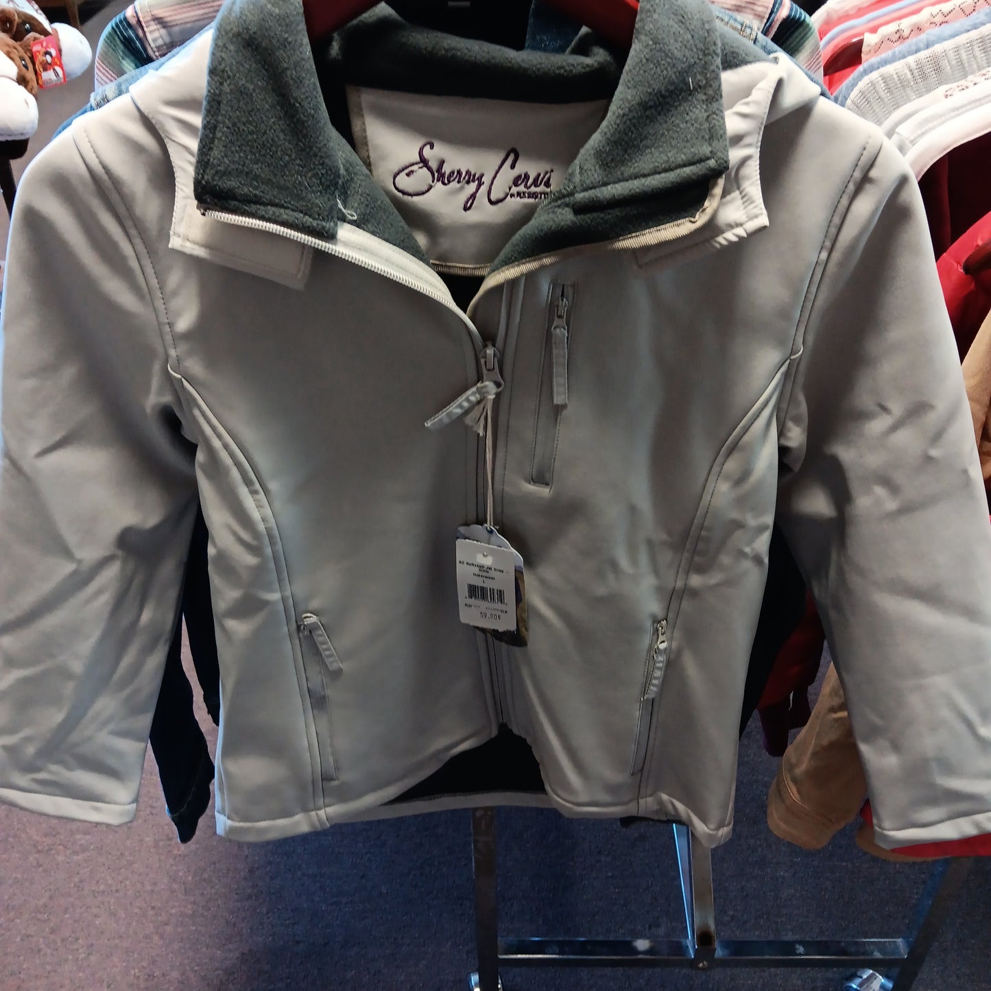 GIRLS SHERR CERVI JACKET-GRAY : L