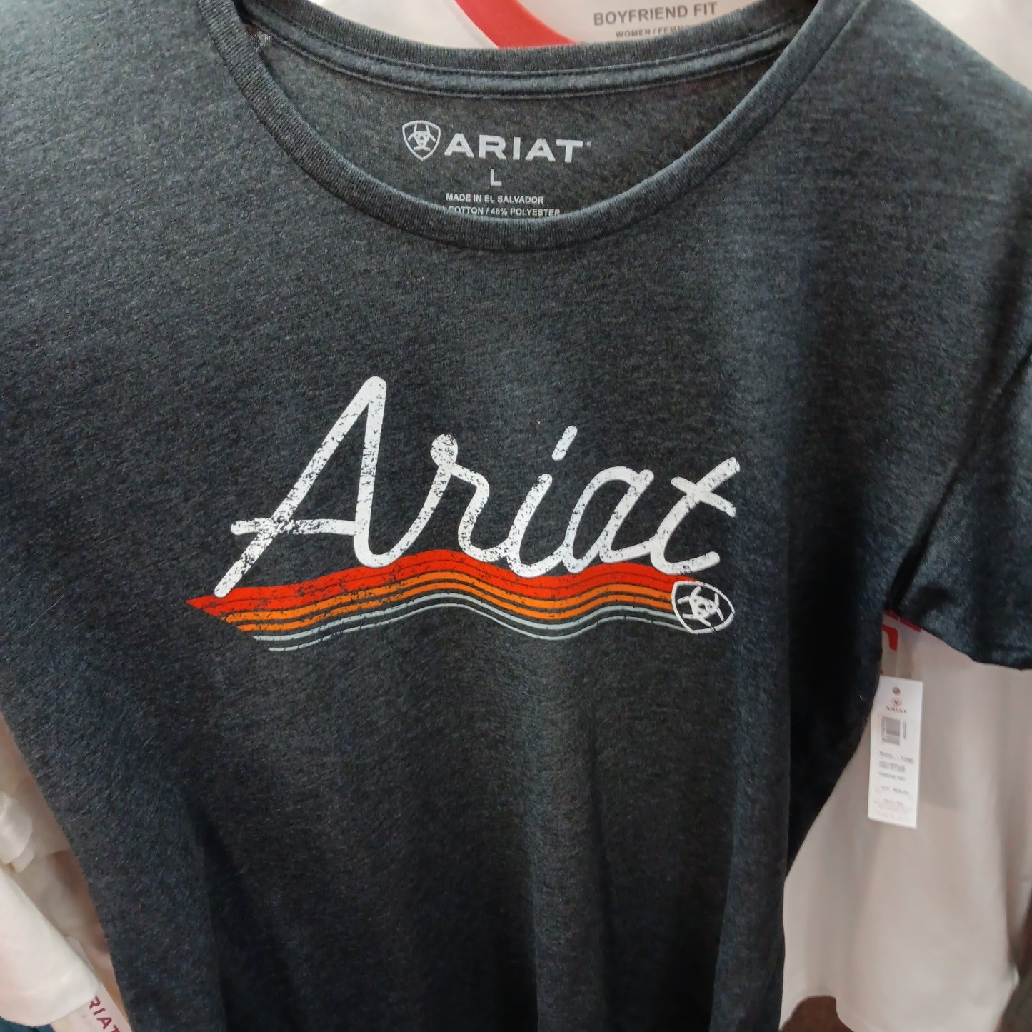 WMNS ARIAT UNDERLINE T-SHIRT-CHRCL GREY : L