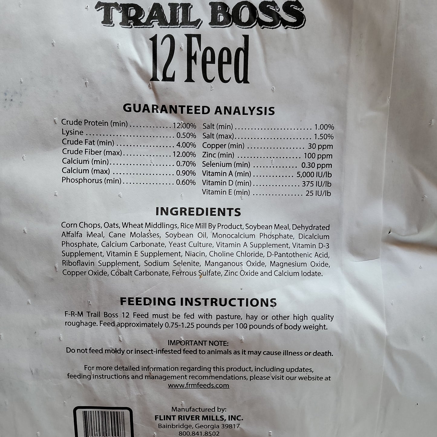 FRM Trail Boss 12 sweet feed 6000