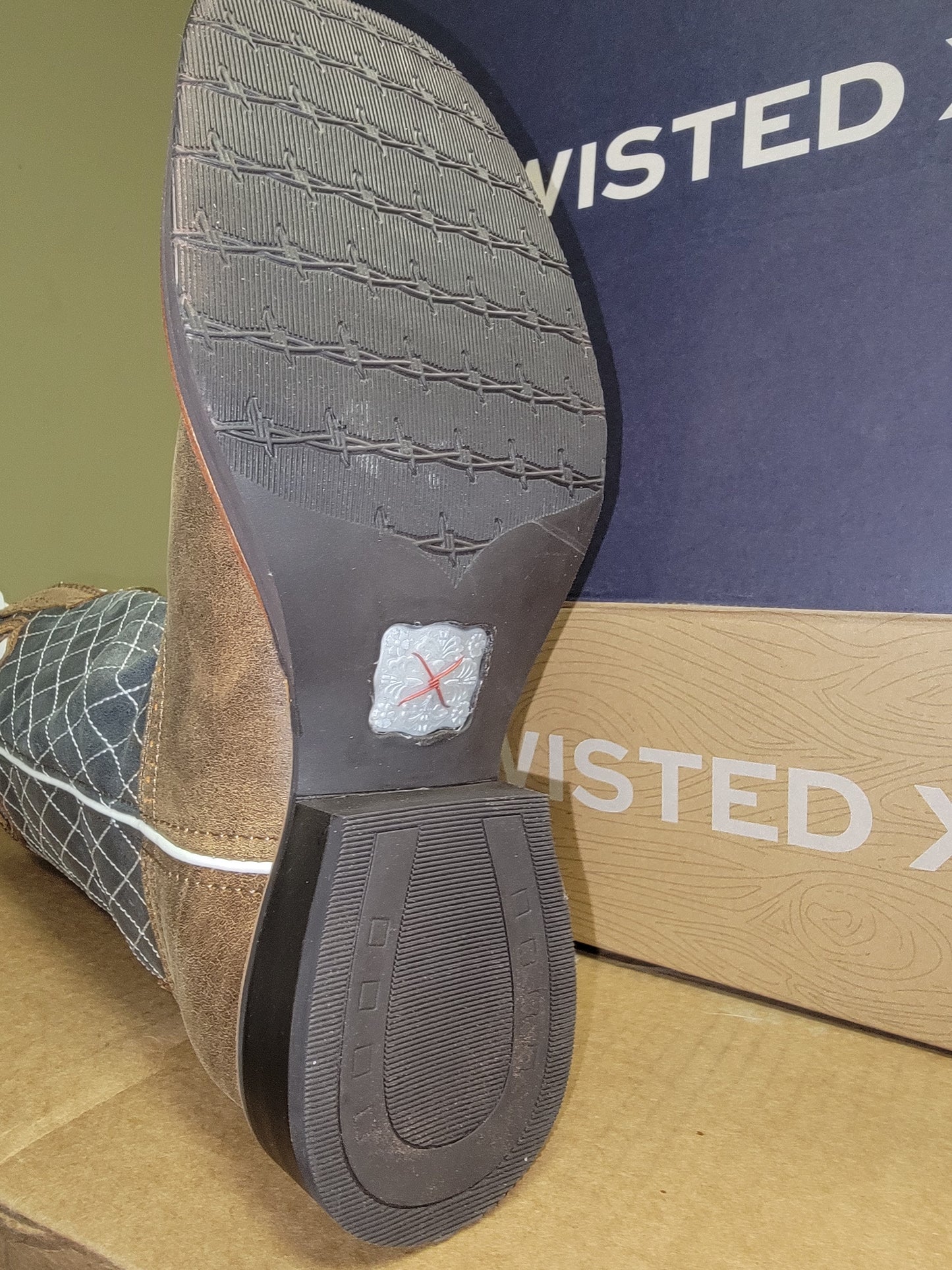 Mens Twisted X 14'' Square Toe-Blue : 9