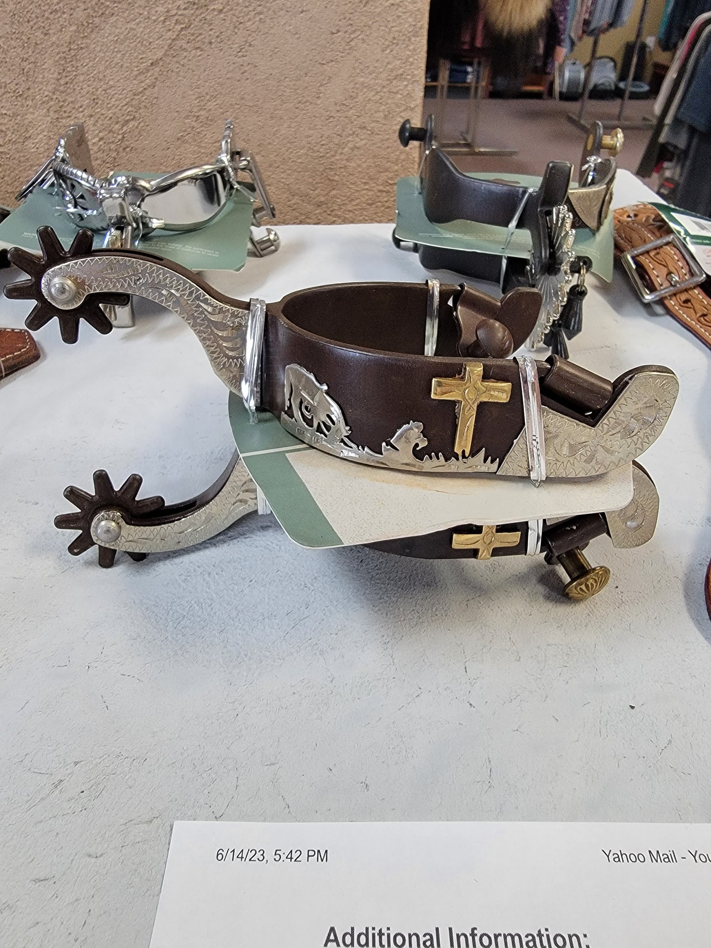 Tough 1 praying Cowboy spurs