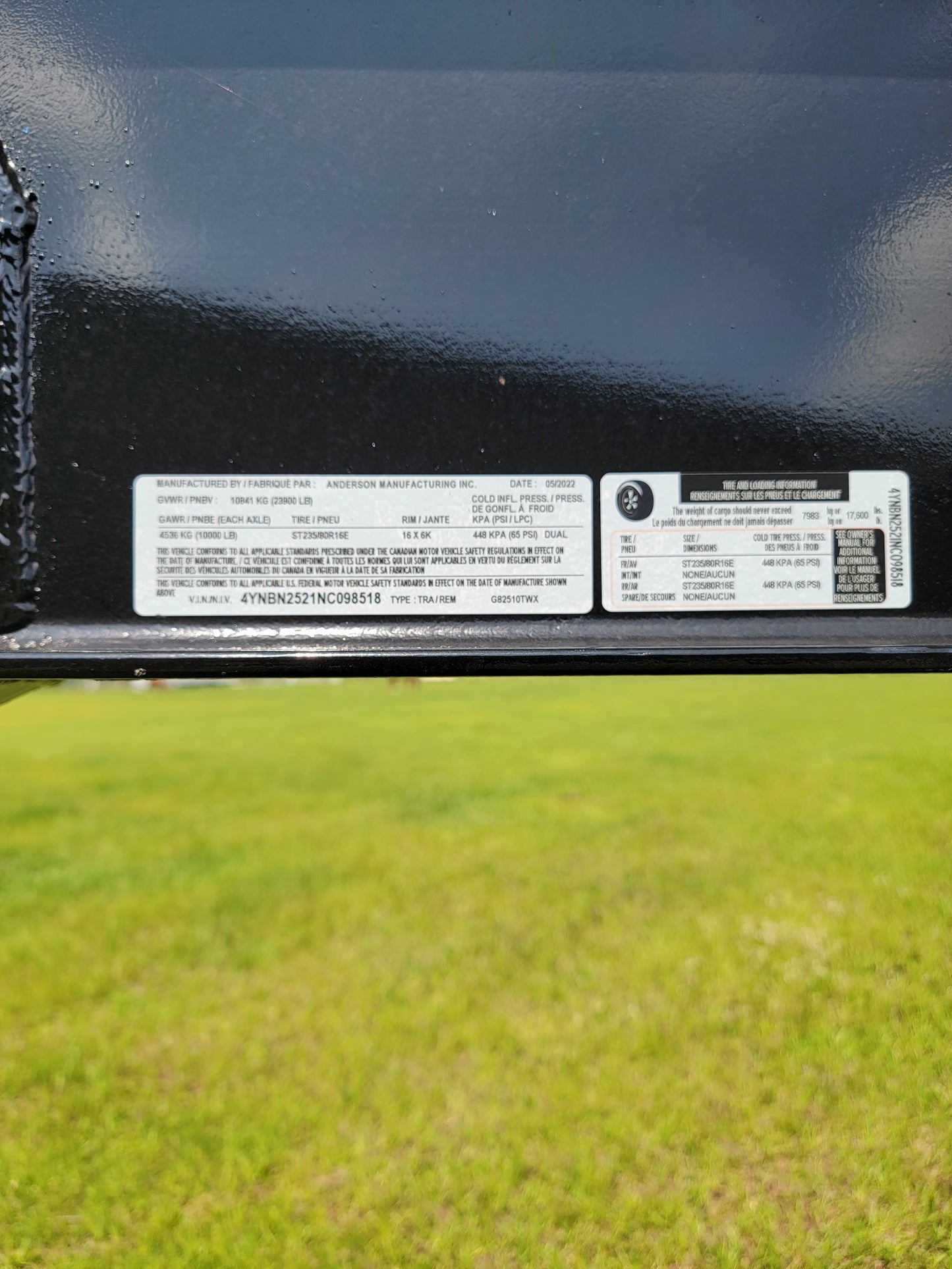Anderson 25ft Gooseneck trailer-GN : 8 x 25