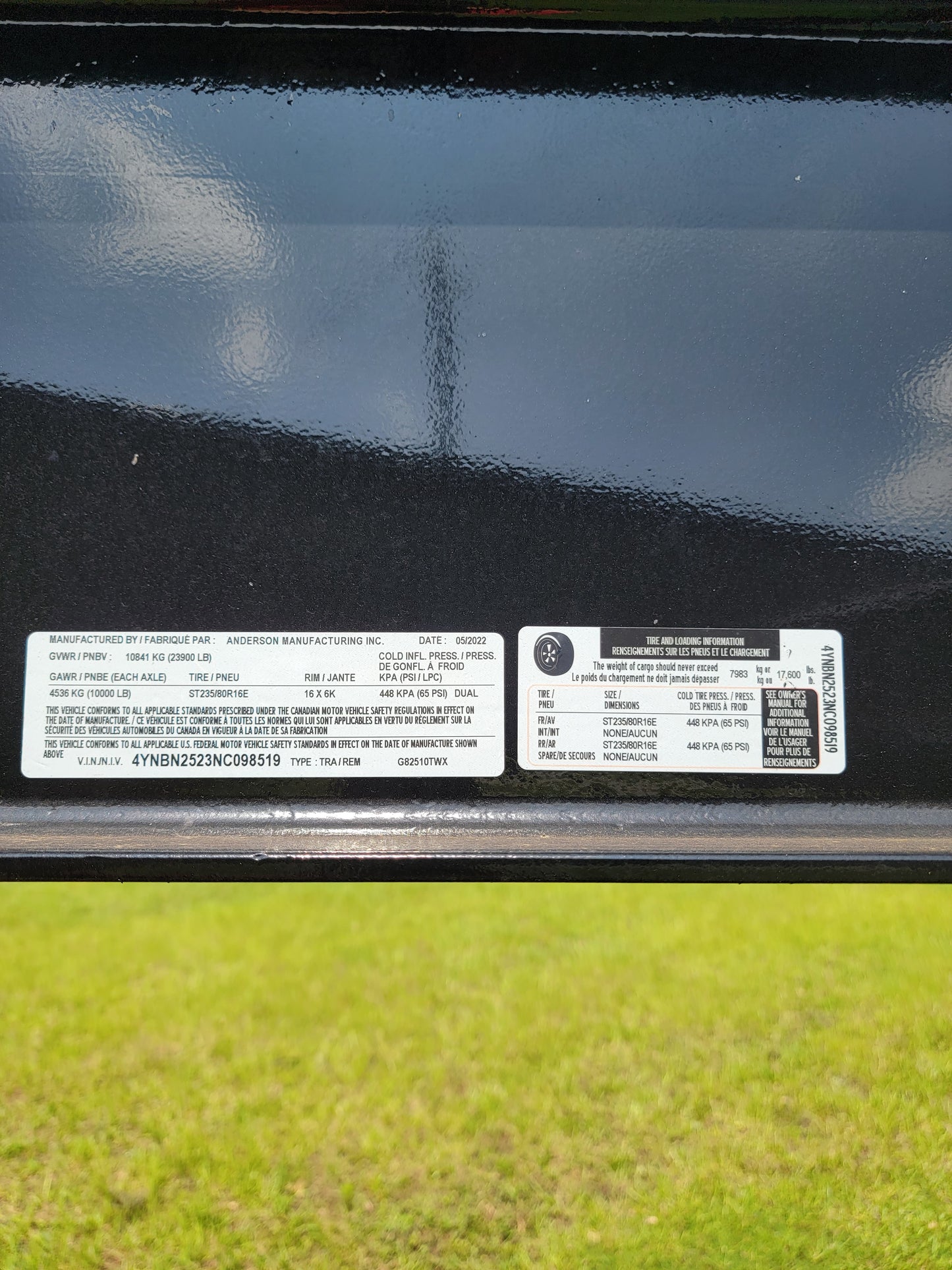 Anderson 35ft Gooseneck trailer-Black : 8 x 35