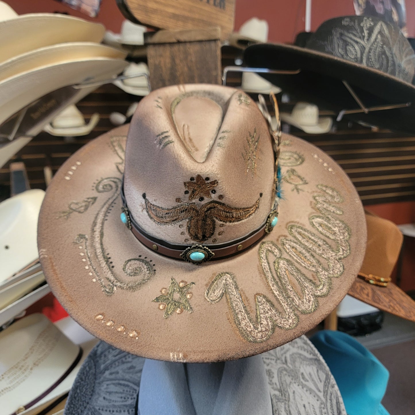 Custom Cow girl hat 12523