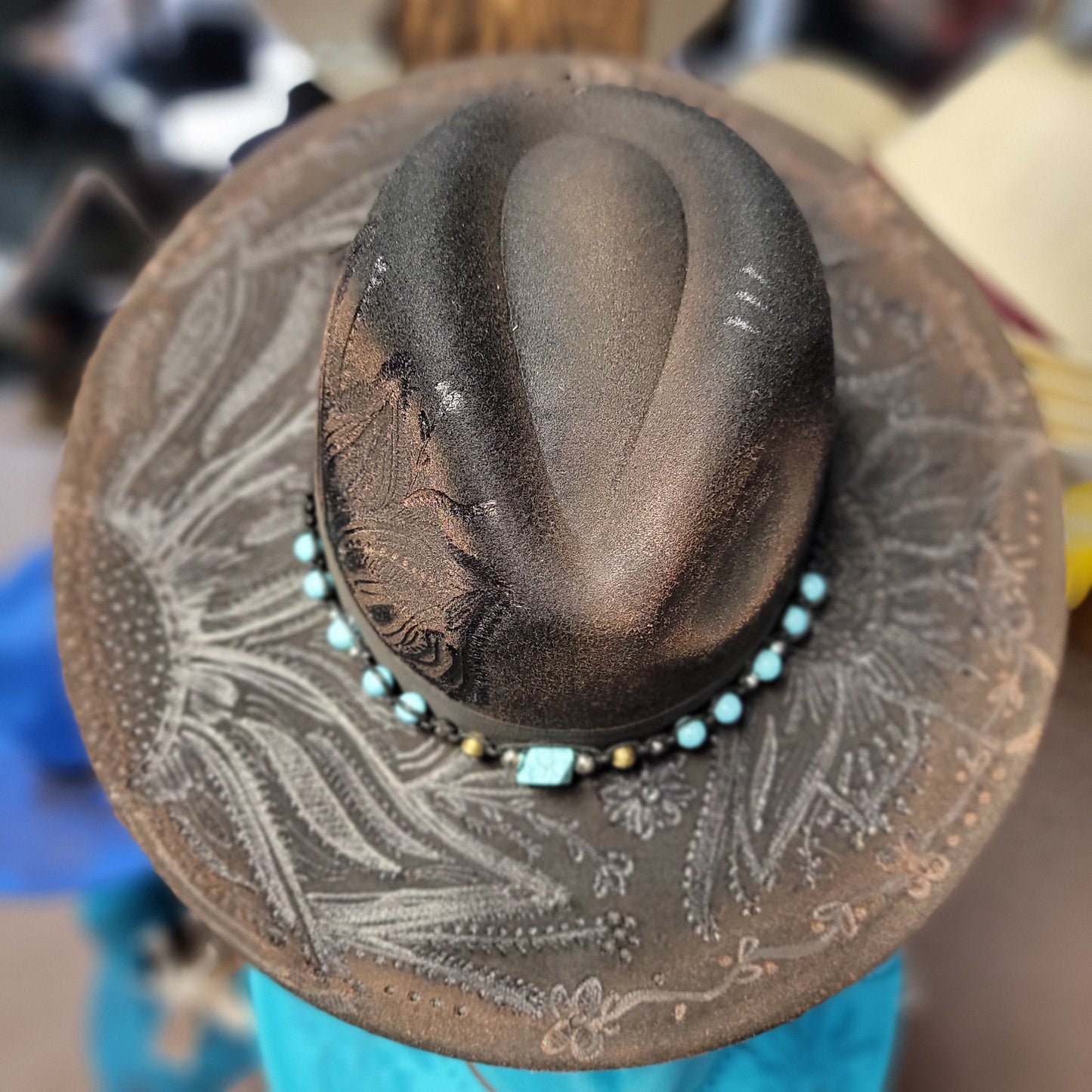 Custom Cow girl hat 12523