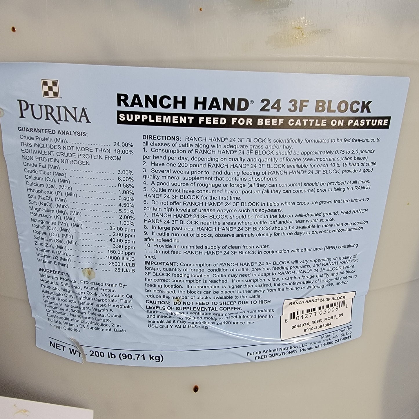 Ranch Hand 24% Beef block