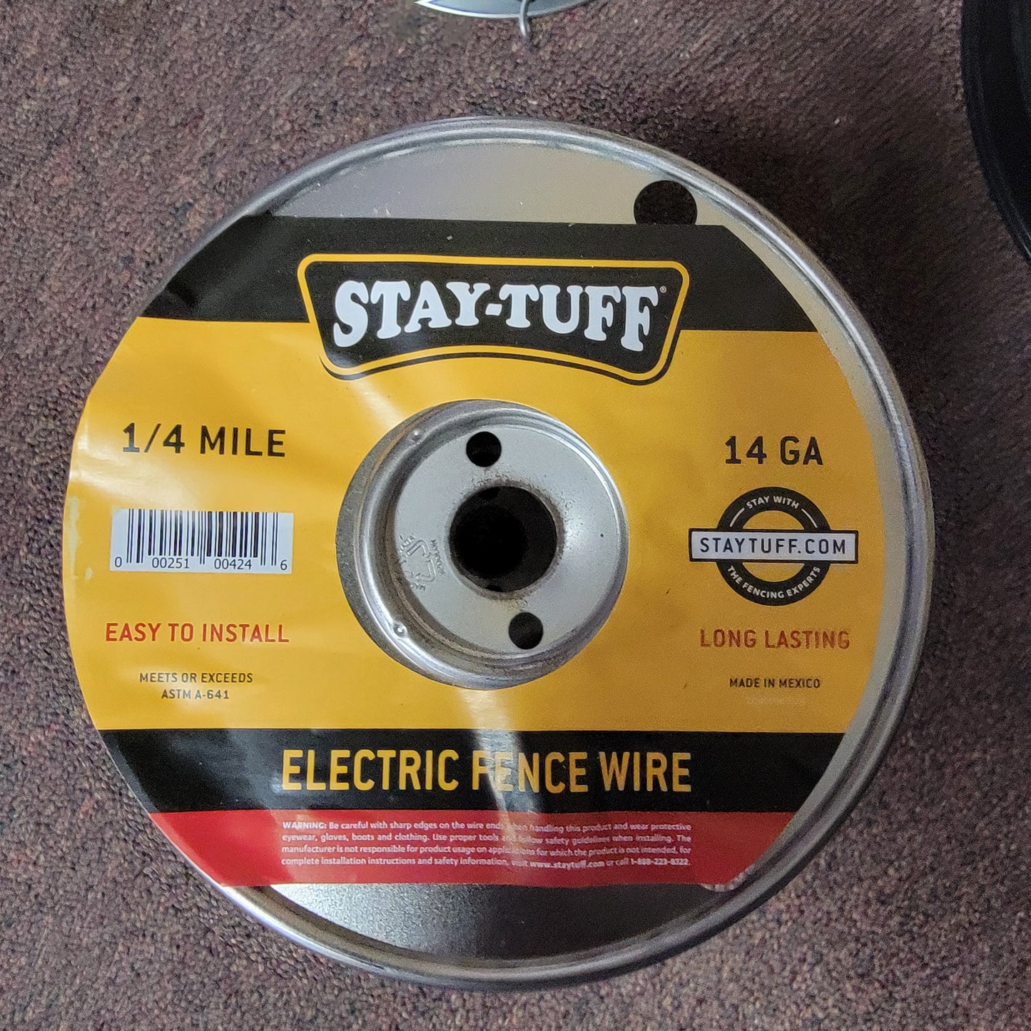 14 Gage Electric fence wire-Roll : 1/4 mile