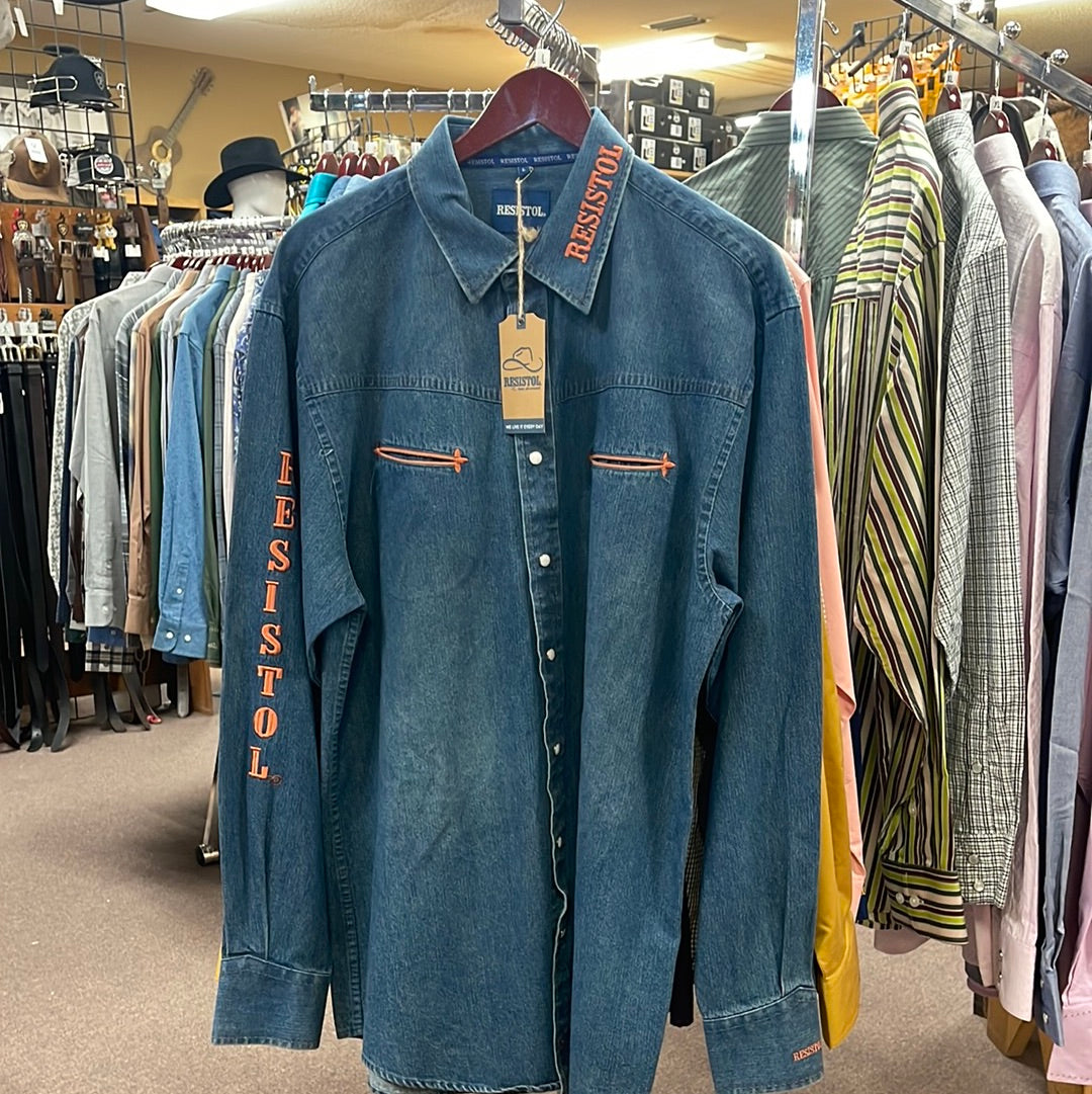 Mens Long Sleeve Resistol shirt-LS : L