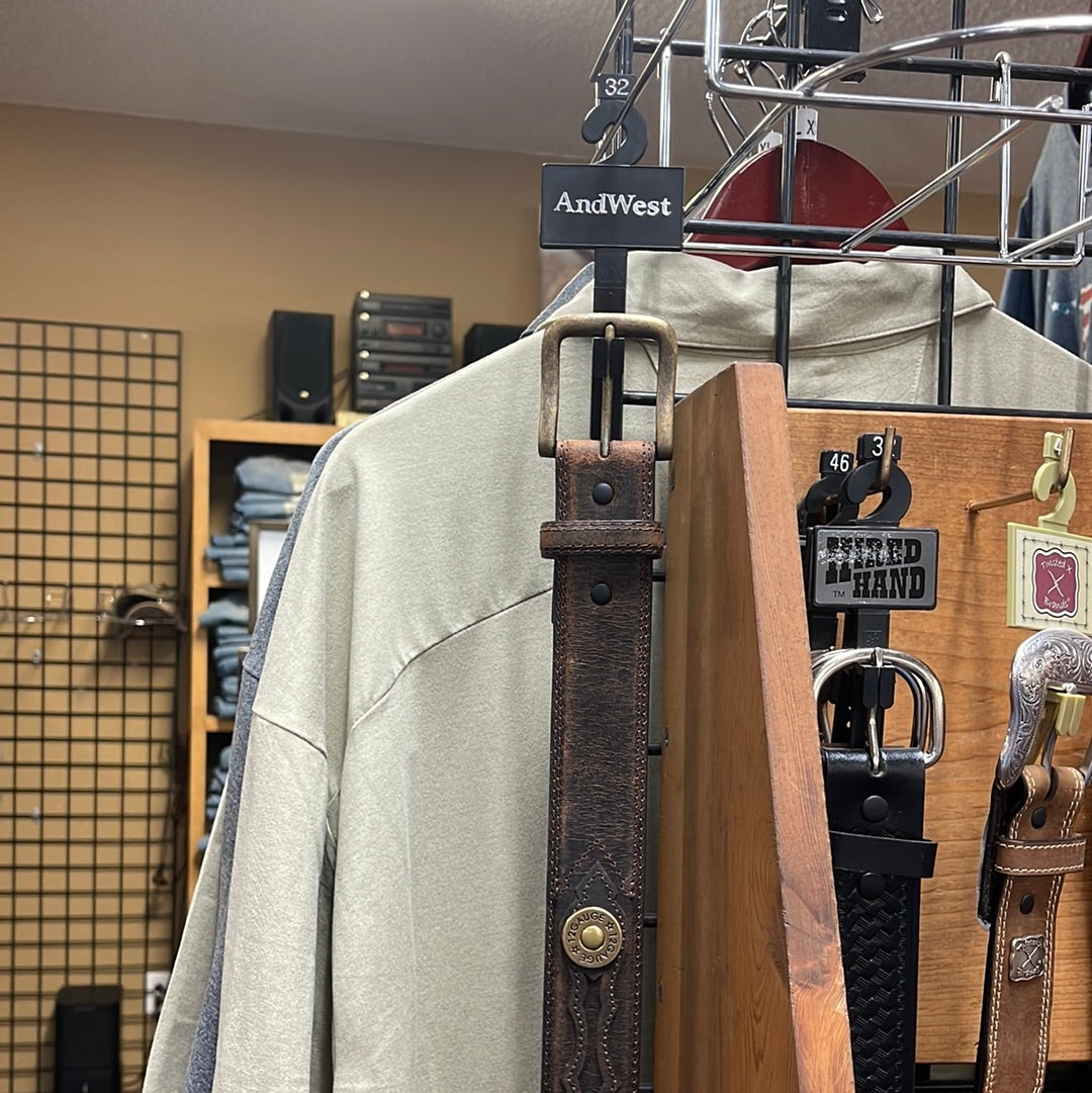 Men’s AndWest brown belt