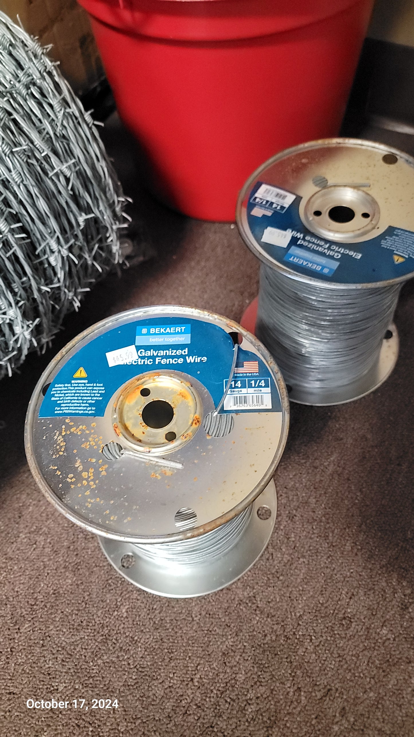 14 Gage Electric fence wire-Roll : 1/4 mile