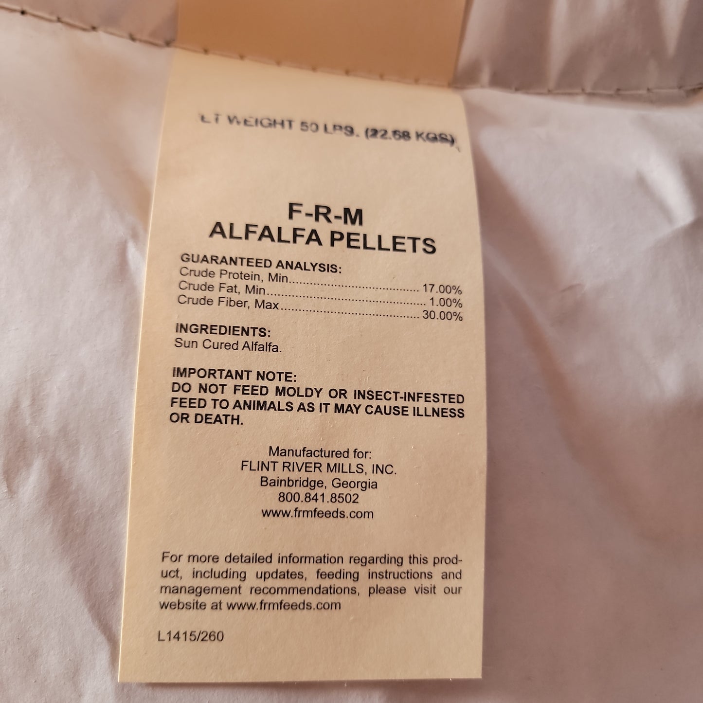 FRM Alfalfa Pellets-50#