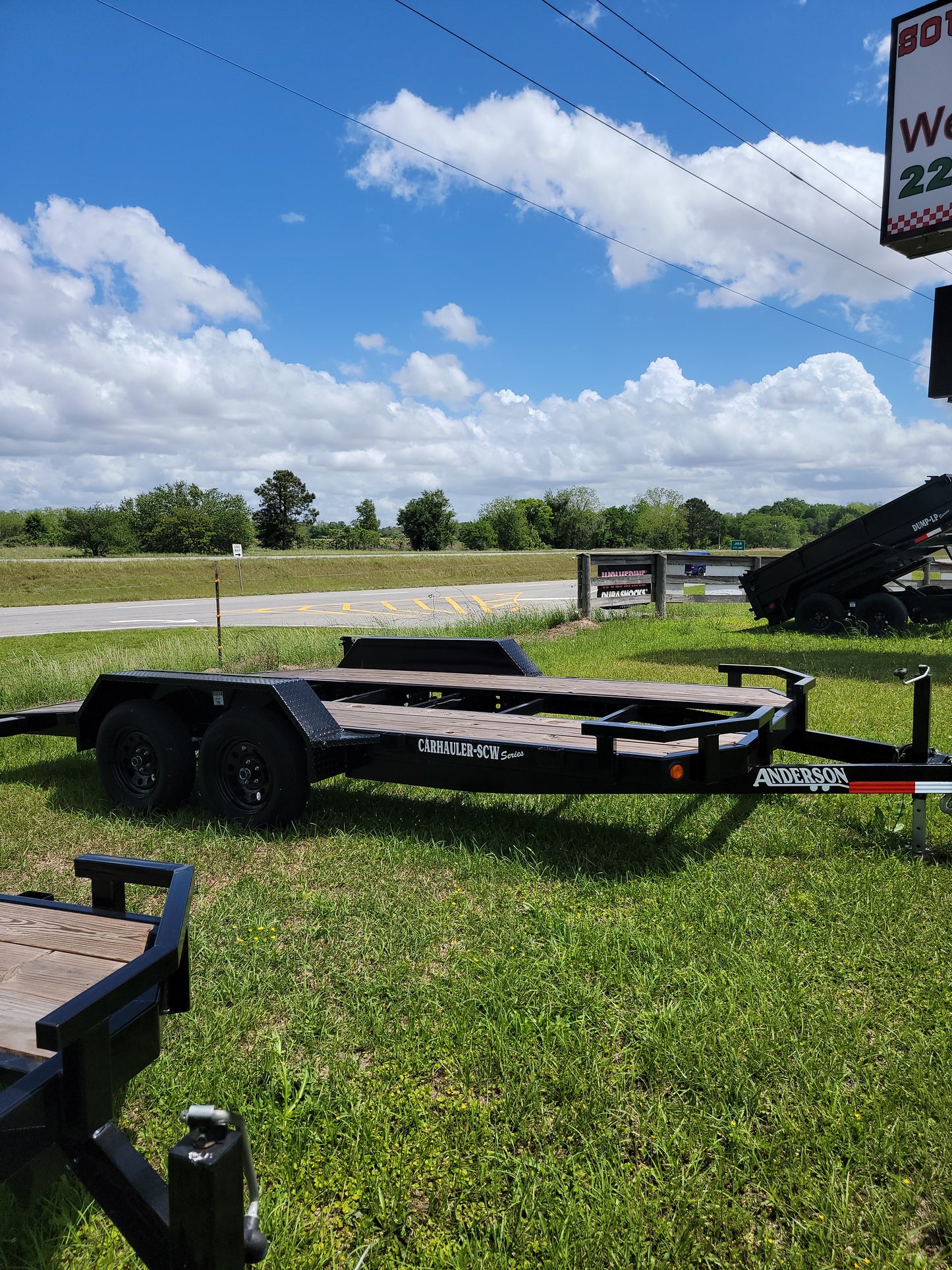 Anderson 16ft Car Hauler-Black : 7' X 16'