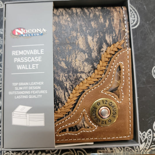 Nocona removable passcase wallet