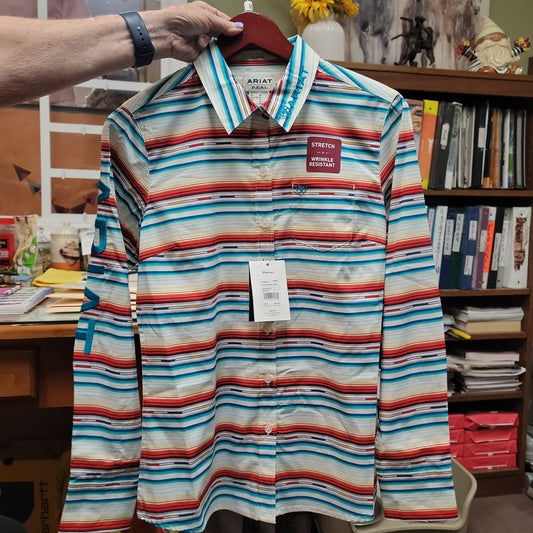 WOMEN'S TEAM KIRBY LS SHIRT-STRIPE : M