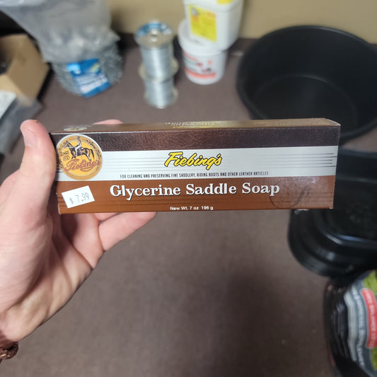 Fiebings Glycerine Saddle Soap Bar-7OZ
