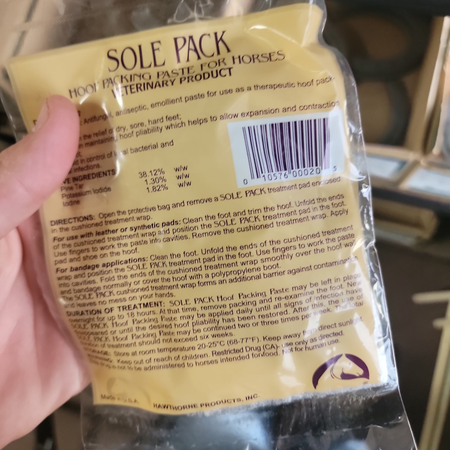 Sole Pack Hoof Packing Paste-Tan/Purple