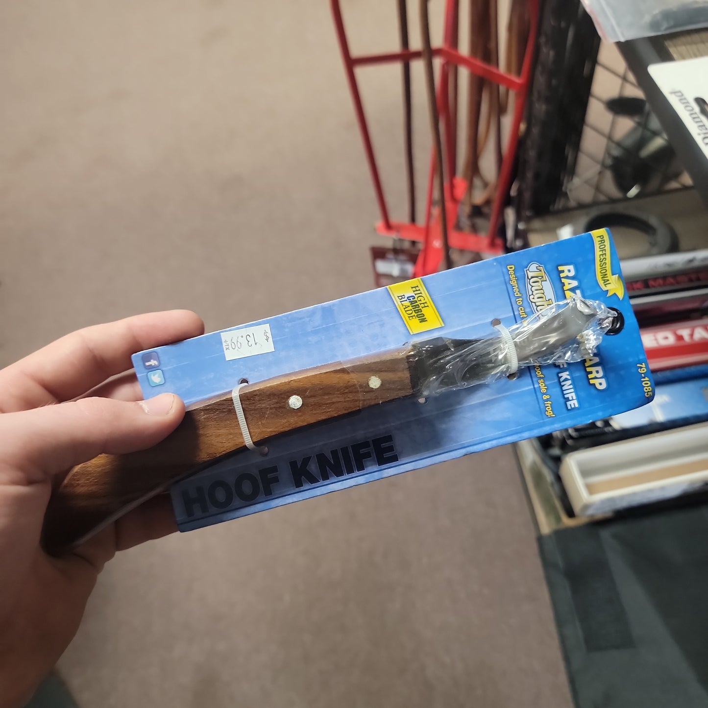 razor sharp hoof knife-brown