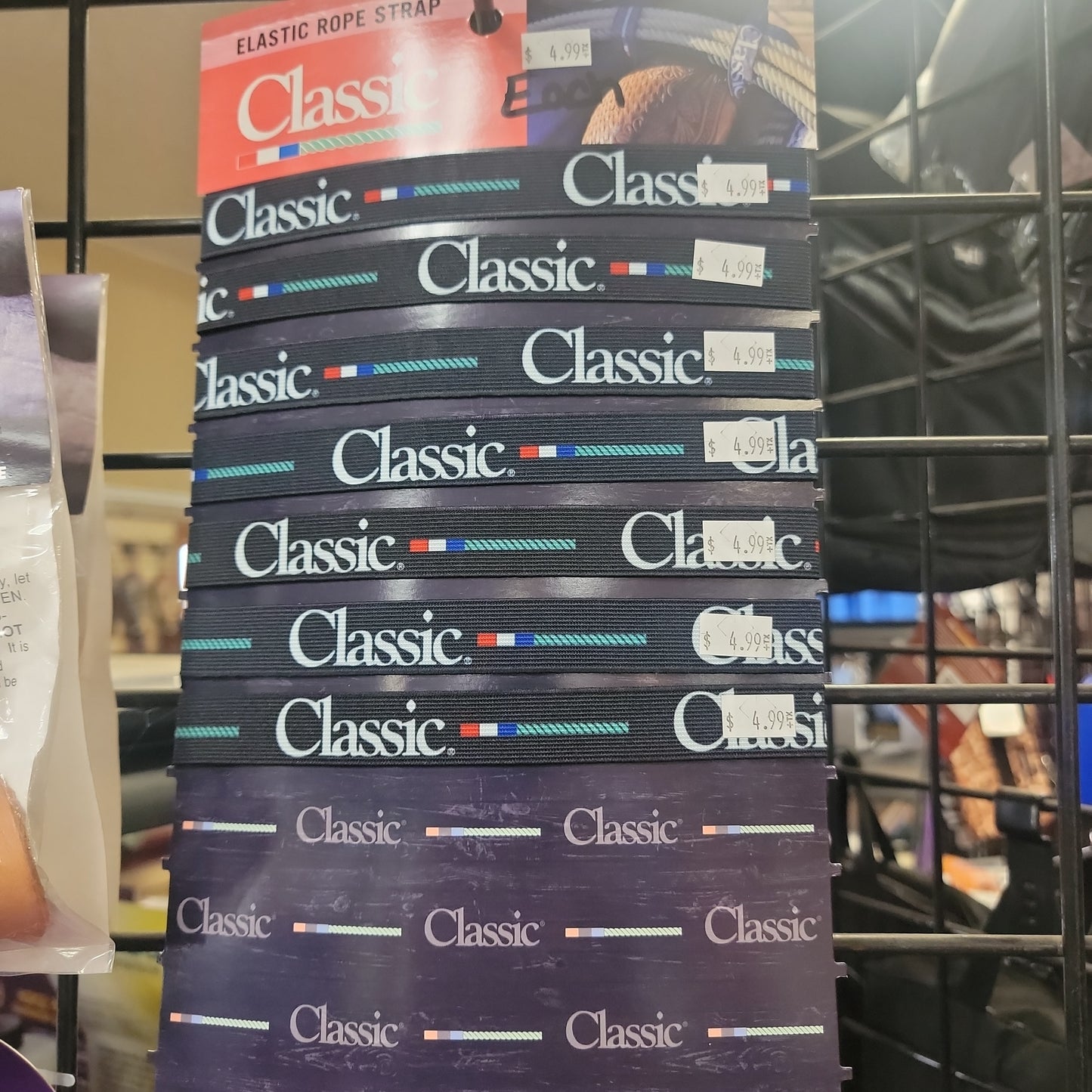 Classic Elastic Rope Strap-Black band