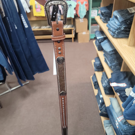 GIRLS ARIAT BELT-BROWN : 30