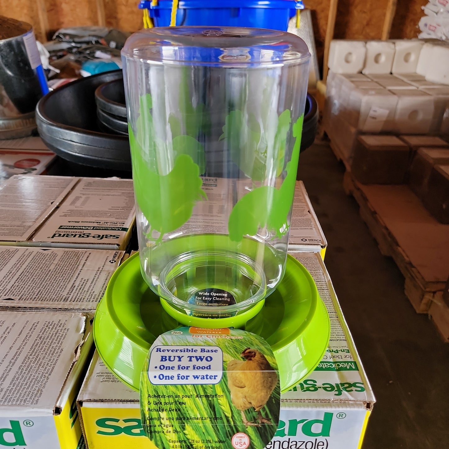Chicken Feeder / Waterer-green : Gal
