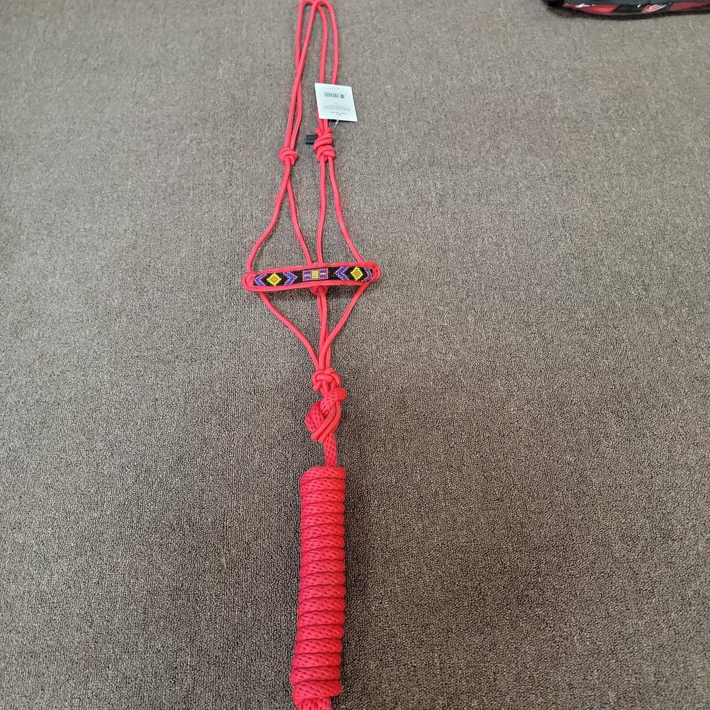 Mustang Beaded Rope Halter-Red : 800-1100#