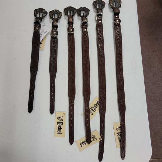 Cashel dog collar Guns and Roses Chocolate