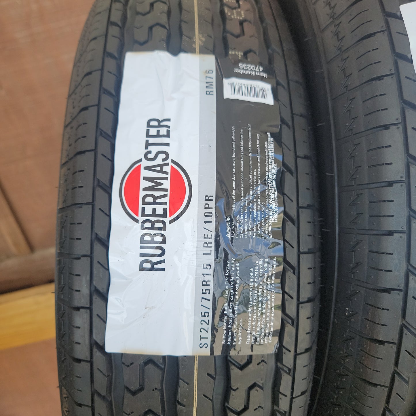 ST225/75R15 Tire only-Black : 15