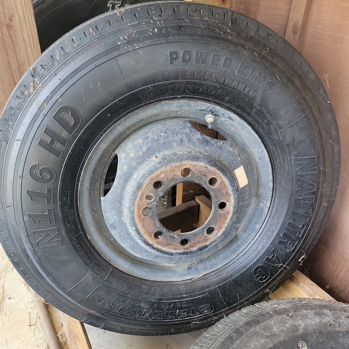 ST235/80-16 DUAL WHEEL AND TIRE-235/80-16