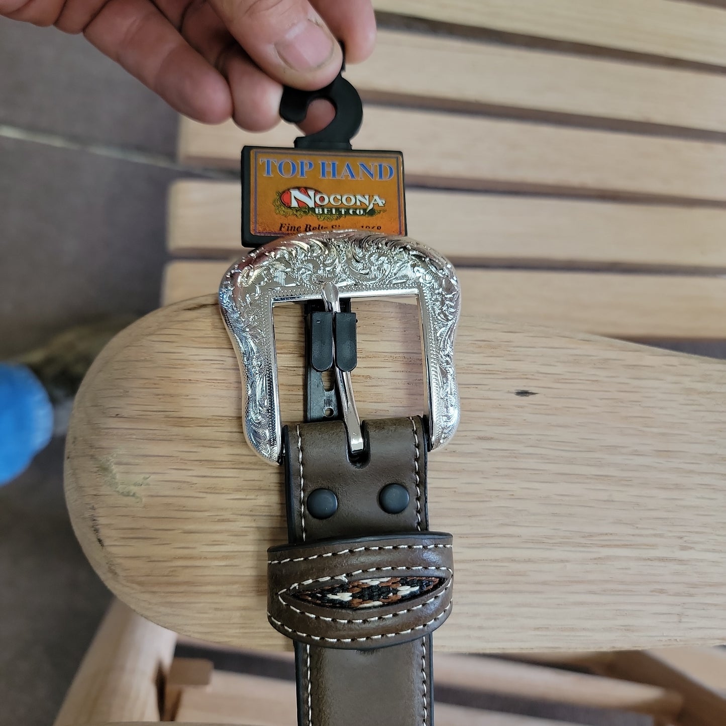 Nocona Mens belt-slv N2475701