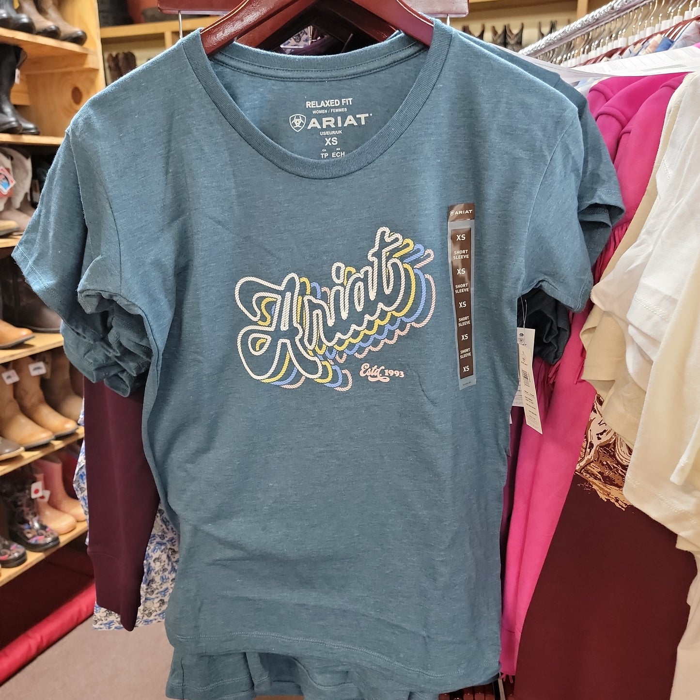 Ariat womens Rainbow script T shirt 10047926