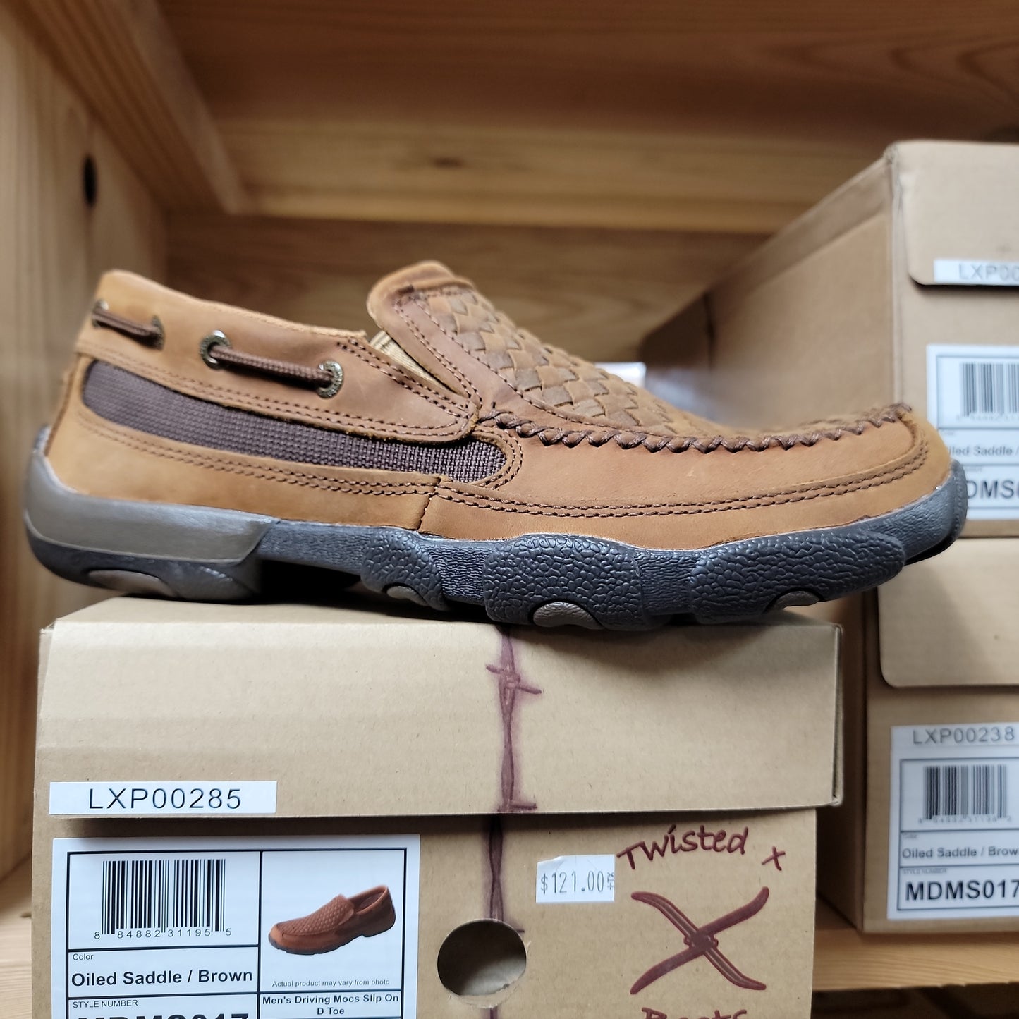 Twisted X SLIP-ON DRIVING MOCK-Saddle Brown MDMS017