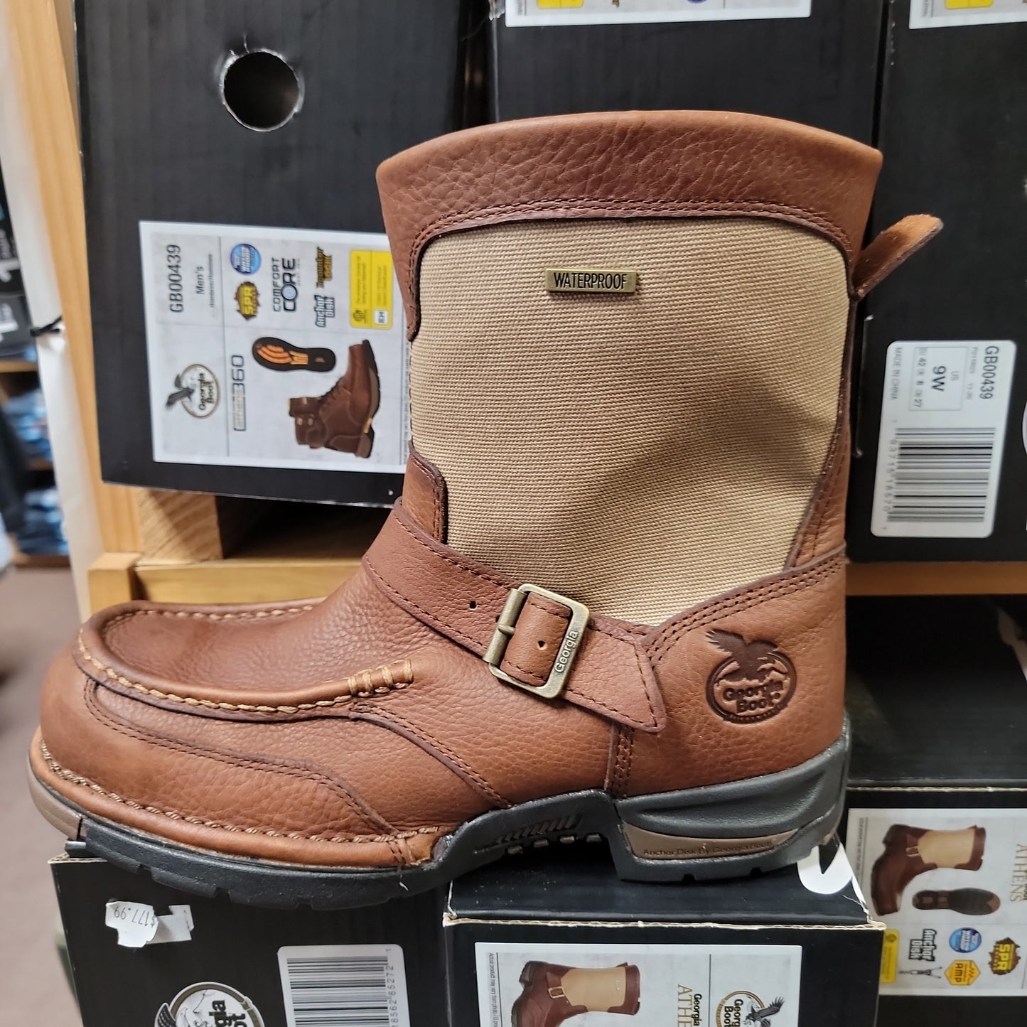 Boots - Mens Georgia Boot Athens-Tan : GB00245